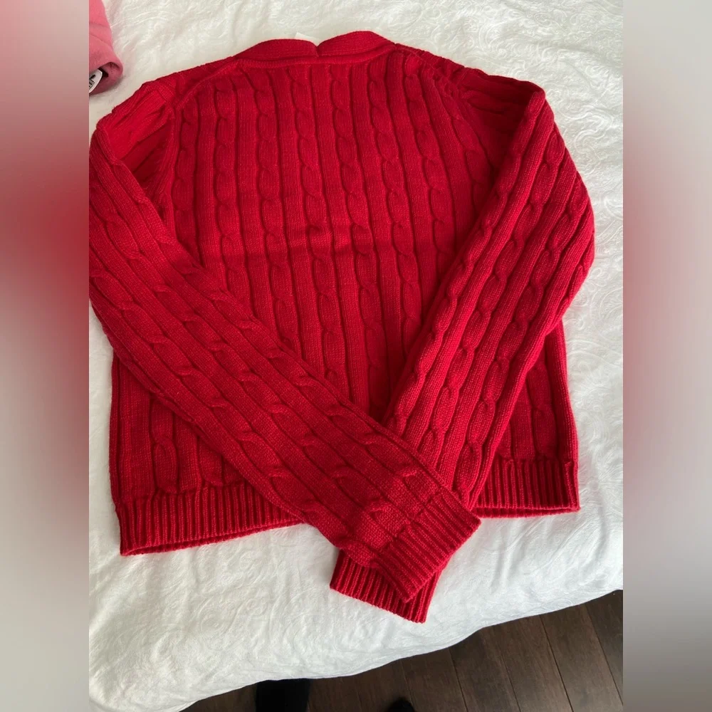 SOLD🥳 GAP 100% cotton cable knit v-neck cardigan - Picture 5 of 5